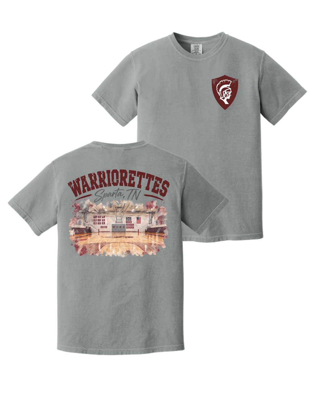 -Warriorettes Basketball Court- Comfort Colors
